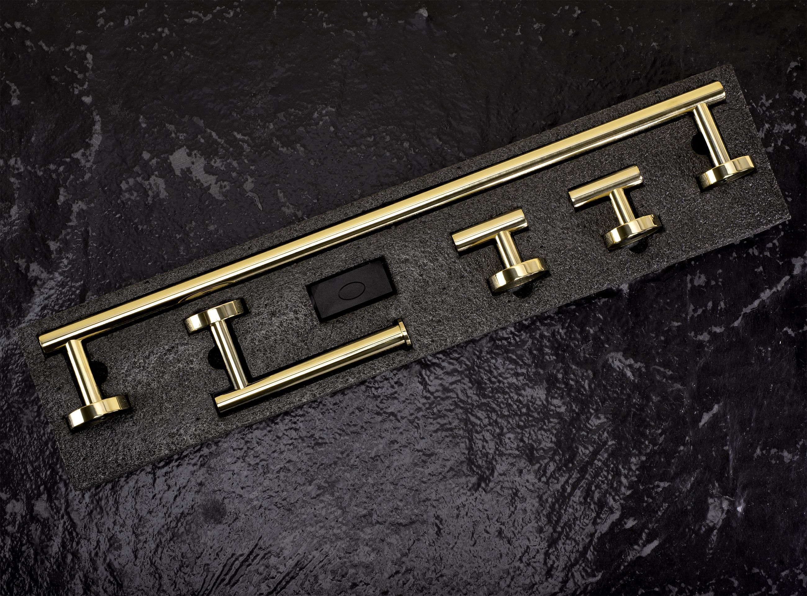 Set Accessori Da Bagno Ari Gold 4 Pezzi