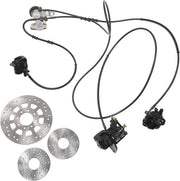 Impianto di freni a disco idraulico con 3 dischi frenanti - Migliorata raffreddamento per 150CC modifiche kart ATV.