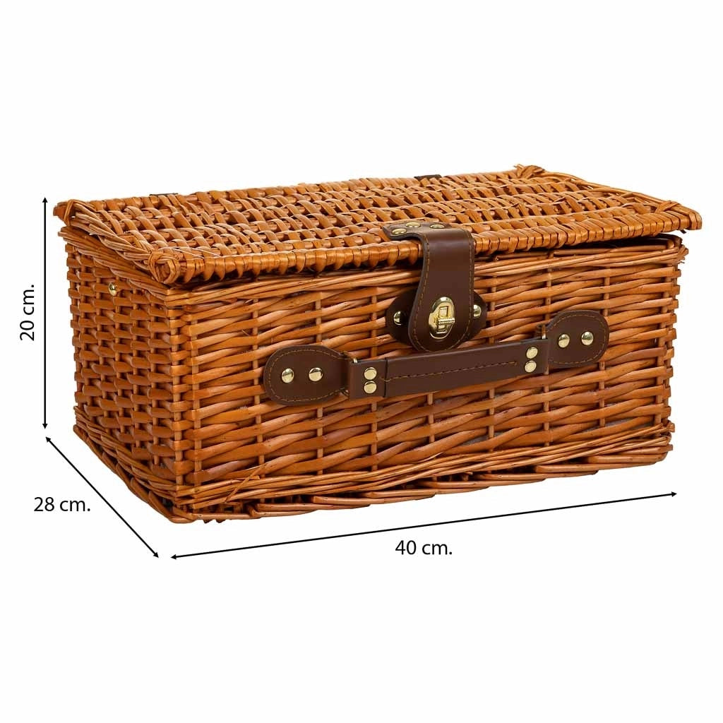 Cestino pic-nic marrone 40x28x20h