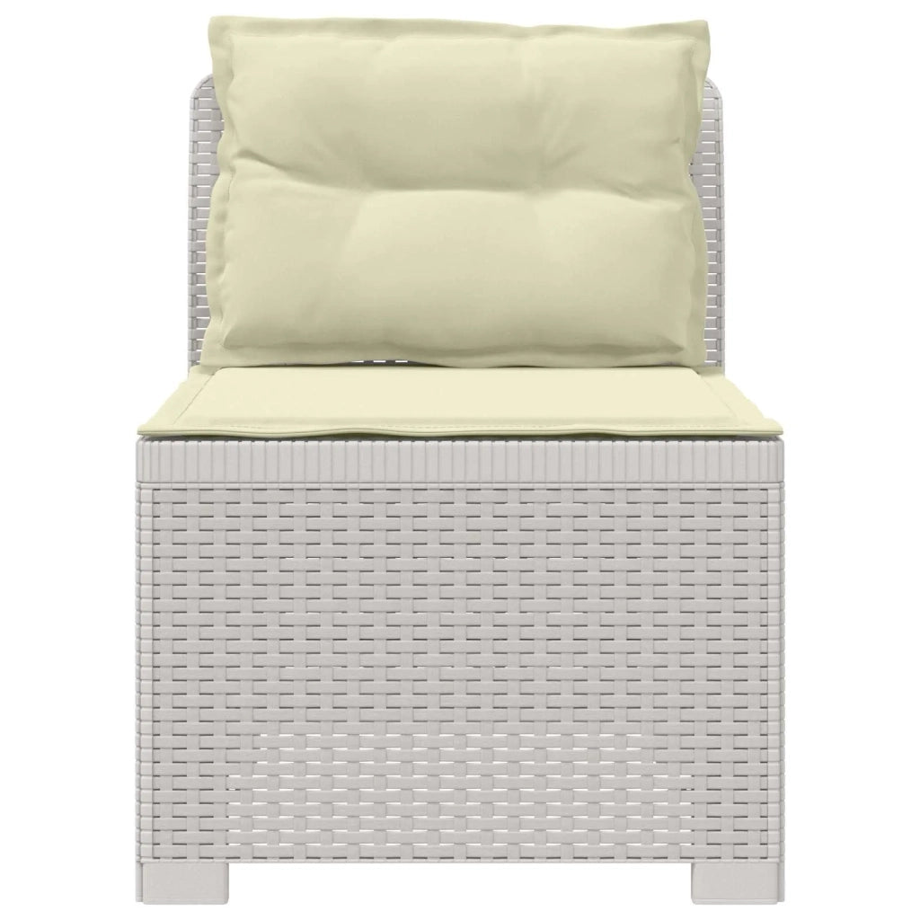 Divano da esterno-Divano da Giardino a 1 Posto con Cuscini Aspetto Rattan PP 473982