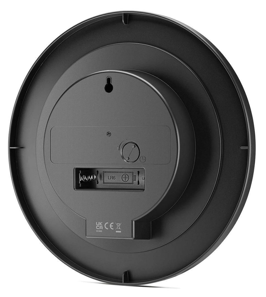 BRAUN 67076 BC 06 B Orologio da Parete al Quarzo Forma Circolare Quadrante Nero colore Nero