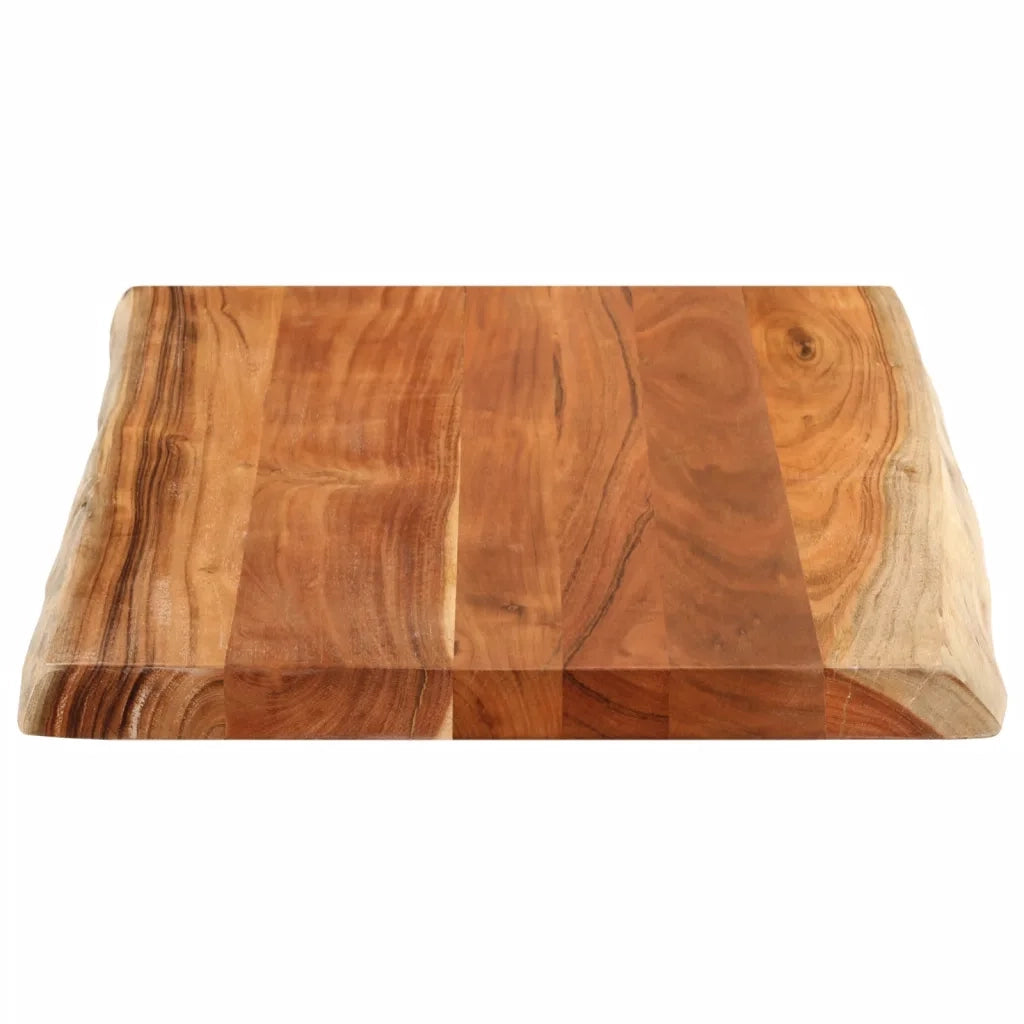 Piano Tavolo 90x60x3,8 cm Rettangolare Legno Acacia Bordi Vivi 370645