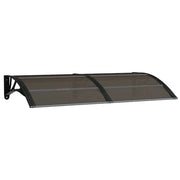 Tettoia per Porta Nera 150x75 cm Policarbonato CFW3708065