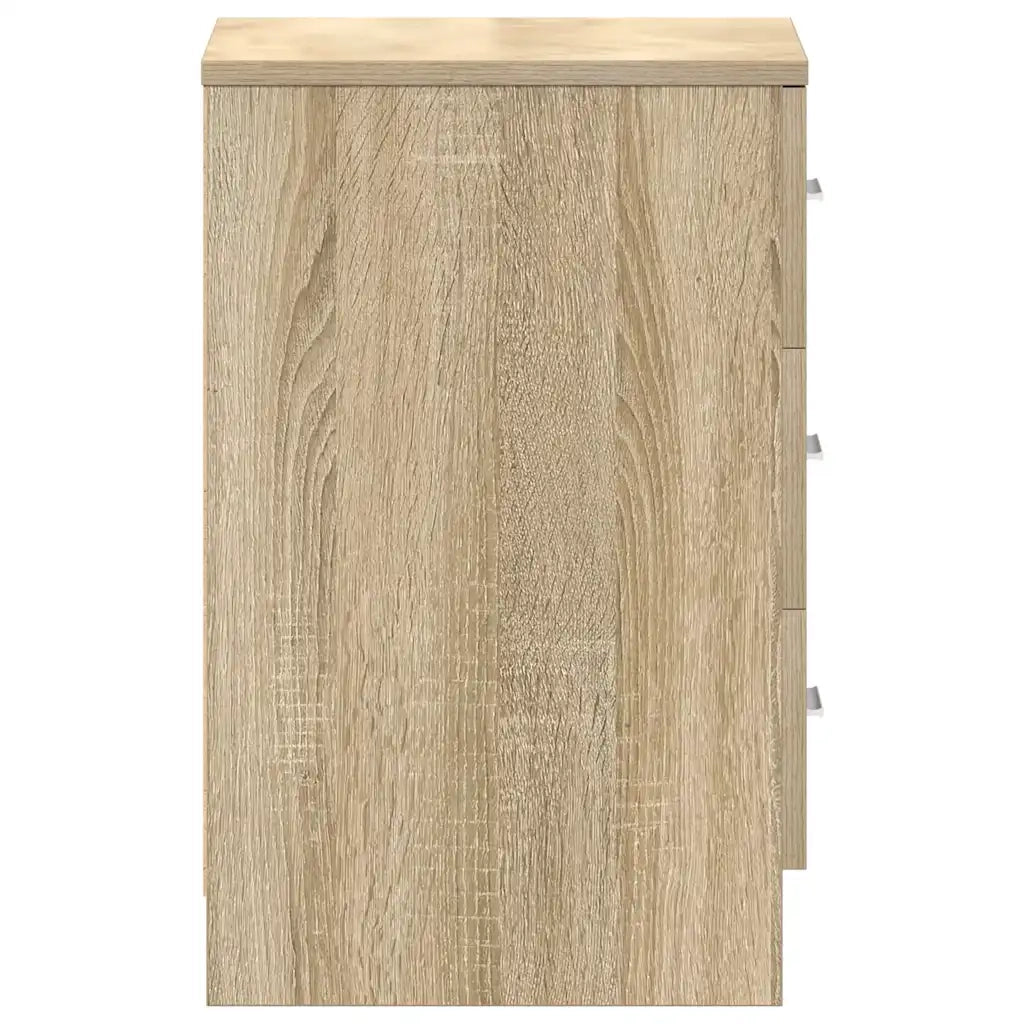 Set di 2 Comodini | Armadio da Notte | Mobiletto da notte Rovere Sonoma 38x35x56 cm in Legno Multistrato