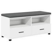 Panca per ingresso con cuscino Bianco 100 x 38 x 46 cm