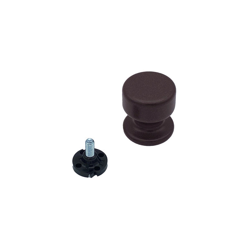 Pomolo fisso per porta SAGUATTI 875/50UAB in alluminio marrone opaco