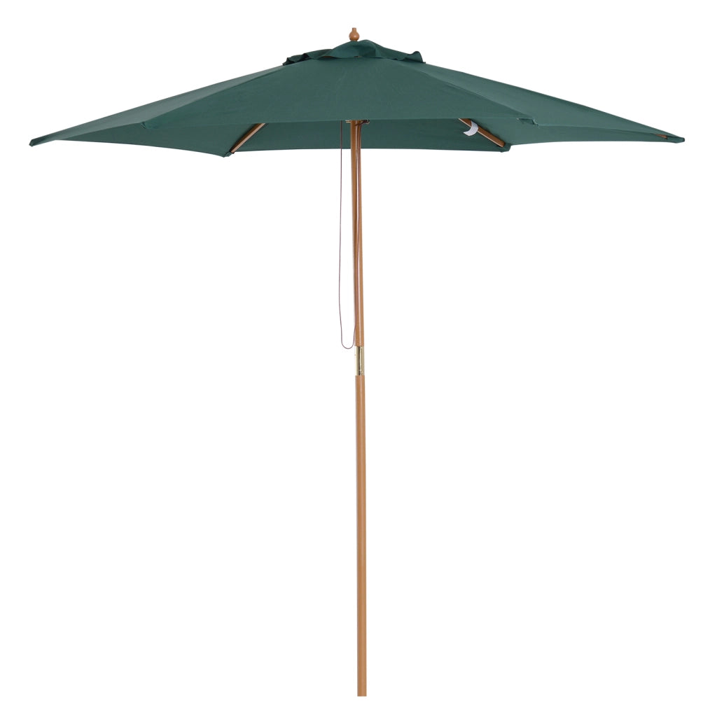 Ombrellone da Giardino in Legno ¨C zephmum ¨C Verde ?250x230cm