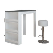 Vicco tavolo bar con sgabelli Bianco/antracite 57 x 117 cm con 2 sgabelli da bar