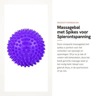 Balaggio per massaggi portatile - Spiky Bal - Ballo per la rilassamento muscolare - Ballo per punti di attivazione - Ballo per riabilitazione manuale - 7,5 cm - Ballo per spalle
