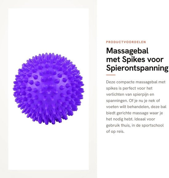 Balaggio per massaggi portatile - Spiky Bal - Ballo per la rilassamento muscolare - Ballo per punti di attivazione - Ballo per riabilitazione manuale - 7,5 cm - Ballo per spalle