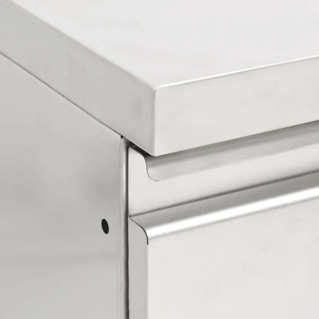 Mobili da cucina commerciali 2 pz 50x60x96 cm in acciaio inox 3081934