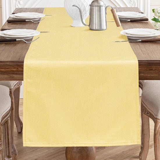 Tavolo di Servizio Geel 40X140cm, Decorazione di Tavolo con Aspetto di Lino Lavabile Tavolo di Lint Glierebbe Fatto di Poliestere Impermeabile con Effetto di Loto, Resistente ai Danni per la Sala da Pranzo Matrimoni Feste Natale