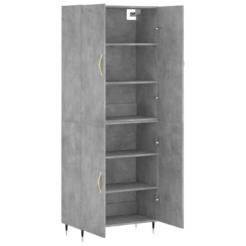 Credenza Grigio Cemento 69,5x34x180 cm in Legno Multistrato 3195663