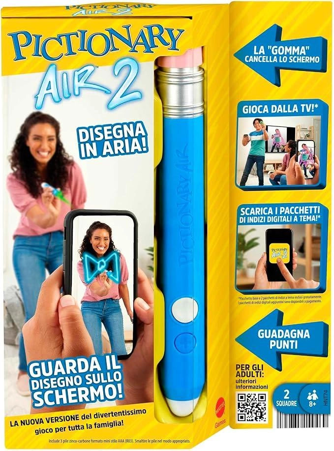 Gioco  da tavolo-Pictionary Air 2, Gioco Divertente per disegnare in Aria e Guardare la Propria creazione apparire sullo