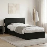 Telaio del letto con storage con cassetto Nero 75 x 190 cm 3433526