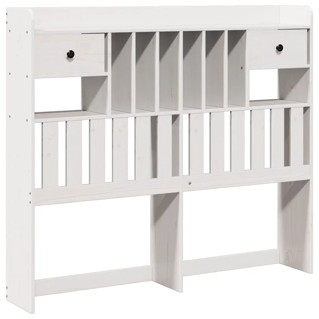 Letto Libreria senza Materasso Bianco 135x190 cm Legno di Pino 3322254