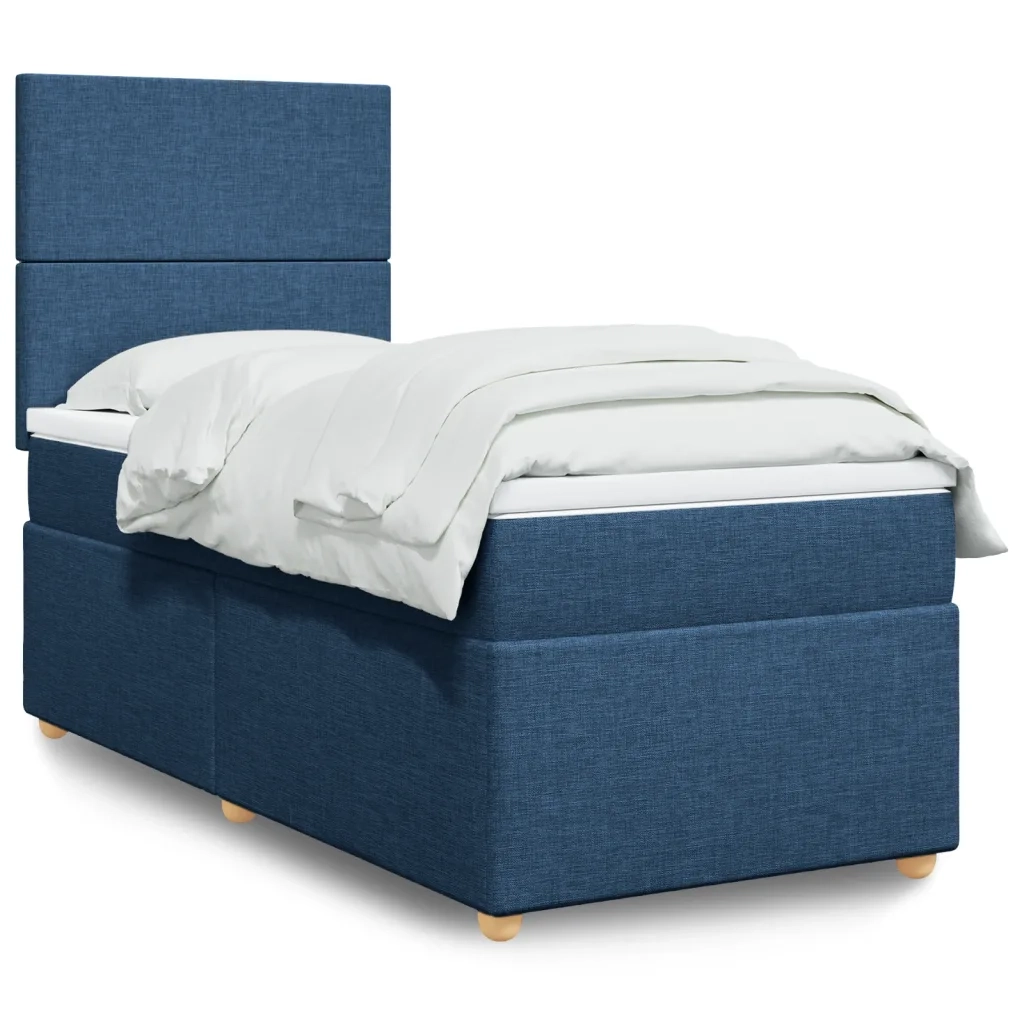 Giroletto a Molle con Materasso Blu 90x190 cm in Tessuto 3293434