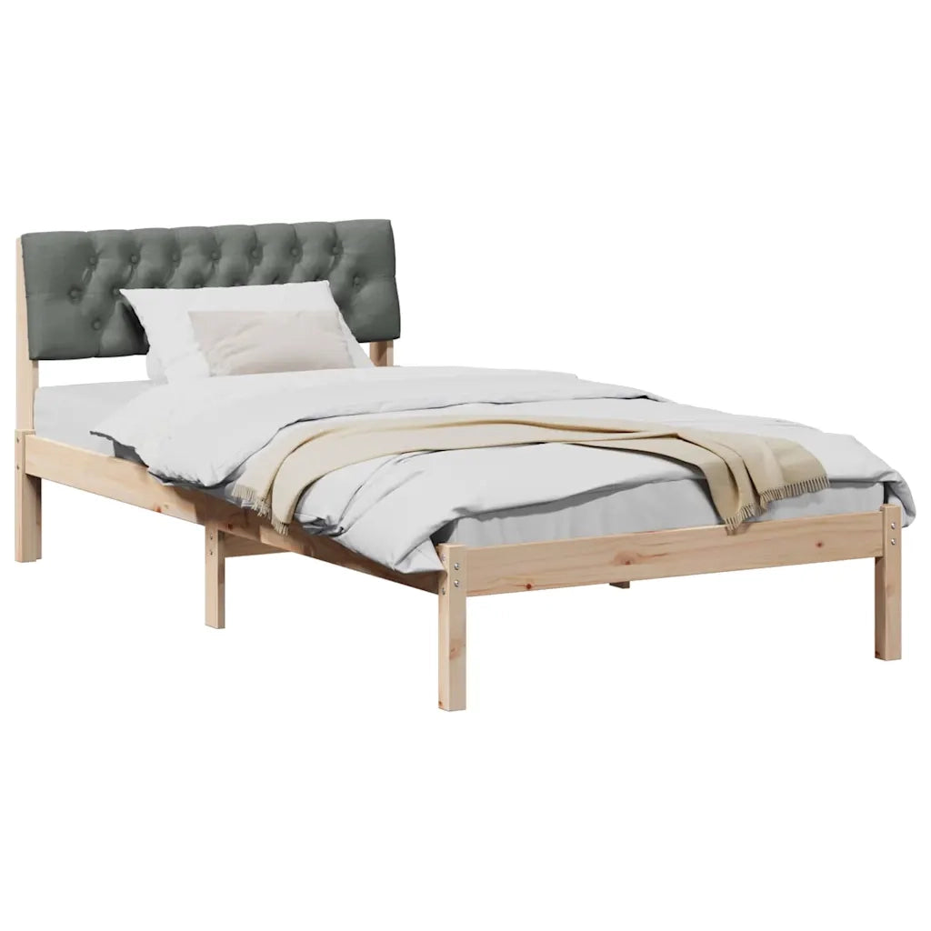Struttura del letto-Giroletto marrone e grigio scuro 100 x 200 cm 516645