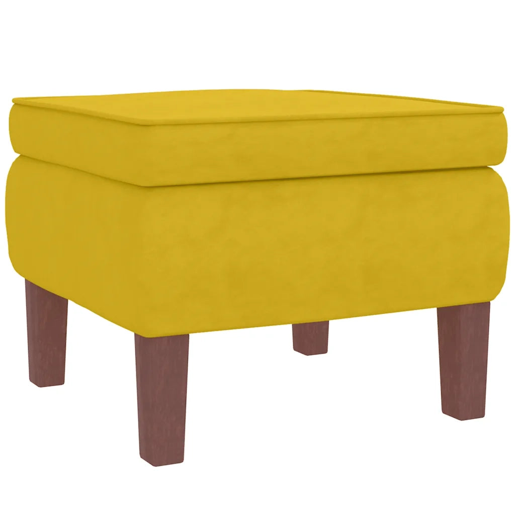 Sedia a dondolo con schienale alto in velluto giallo CFW1485724