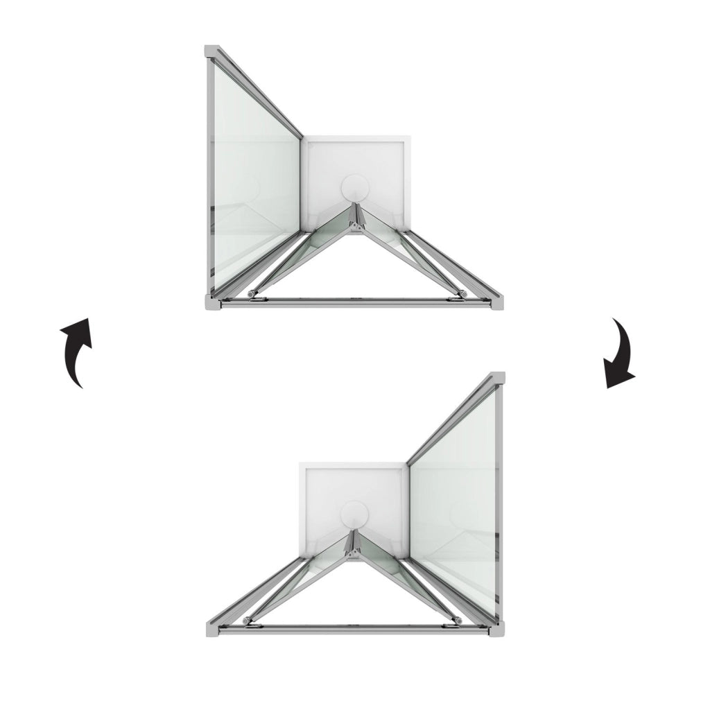 Box Doccia 75x80 AP. 75 CM H198 trasparente mod. Urban Duo P