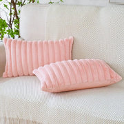 Set di cuscini a forma di slitta in piuma di velluto - 2 pezzi - Foderato in bontà artificiale - Decorativi - Lavabili in macchina - Dimensioni 30 x 50 cm - Cuscini a forma di slitta