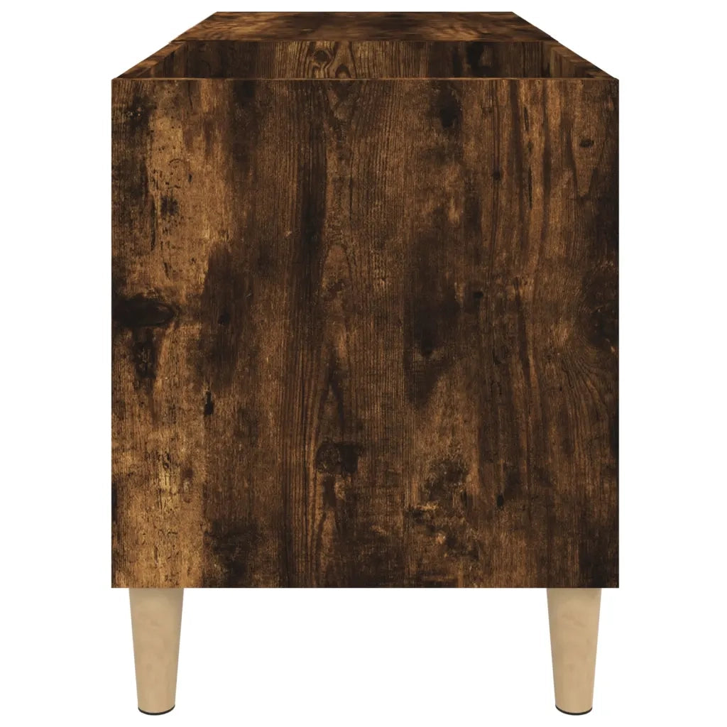 Mobile Porta Dischi Rovere Fumo 84,5x38x48 cm Legno Multistrato 831946