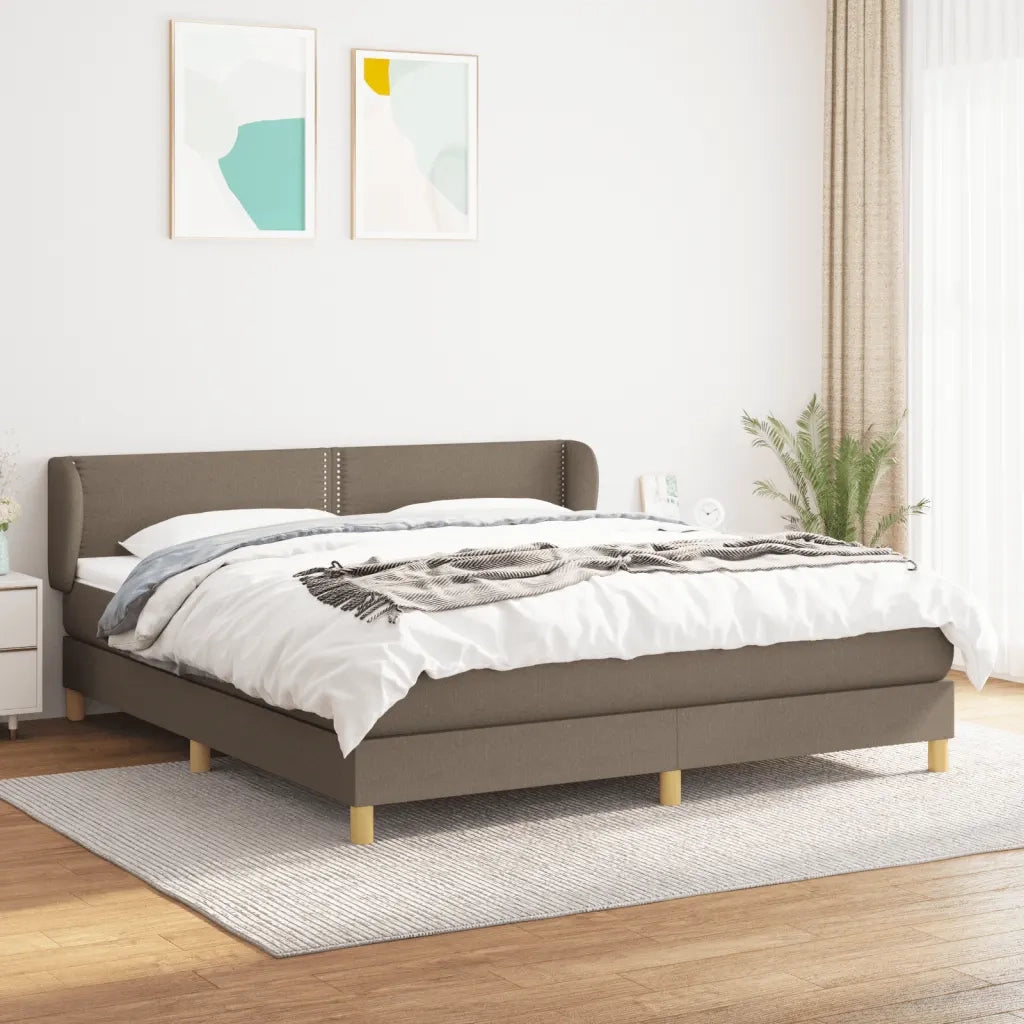 Giroletto a Molle con Materasso Tortora 180x200 cm in Tessuto cod mxl 62001