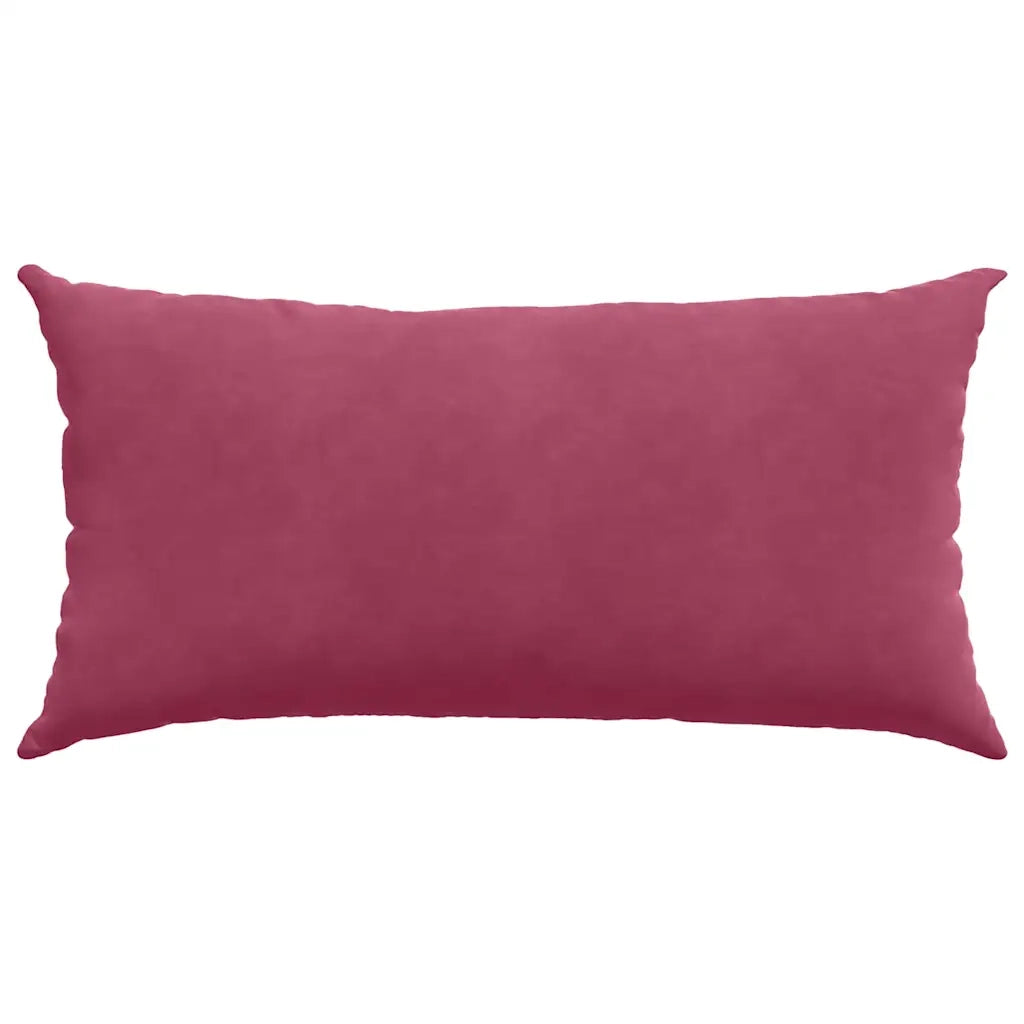 Cuscini da Divano 2 pcs Rosso Vino 80 x 40 cm Tessuto in Cords