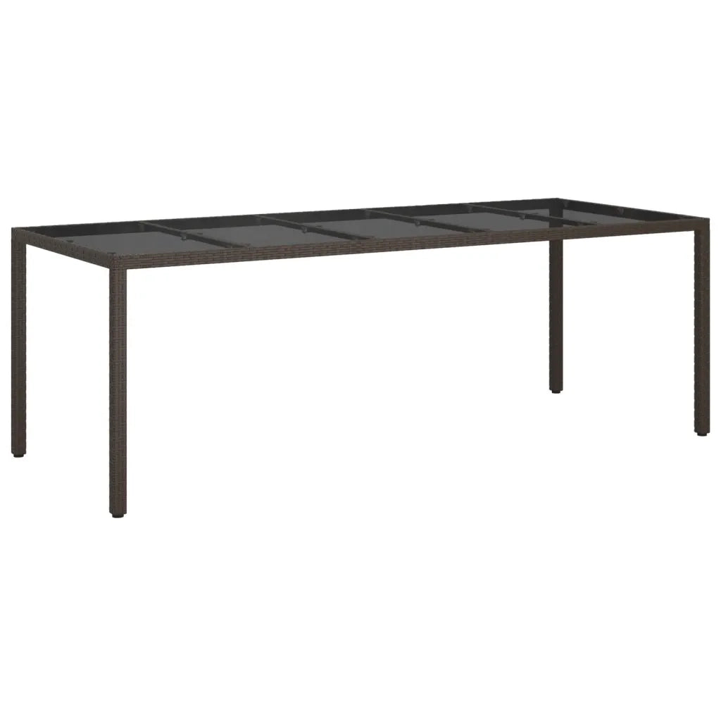 Set da Pranzo da Giardino 9pz con Cuscini Marrone in Polyrattan 3187314