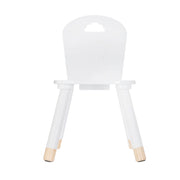 OWIJI Sedia Bambini Legno Schienale Bianca Anti Scivolo Dimensioni 32 x 31,5 x 50 cm Leggera Versatile Cameretta Cucina Stanza Giochi