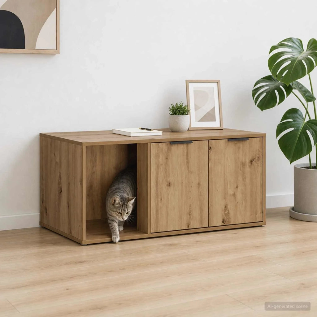 Mobile per gatti Rovere Artigianale 100 x 49 x 45 cm 8014758