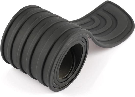 Protezione del parafango posteriore per auto - gomma - 104 cm x 9 cm - resistente ai graffi e antiscivolo - adatto per la maggior parte degli accessori per auto - nero