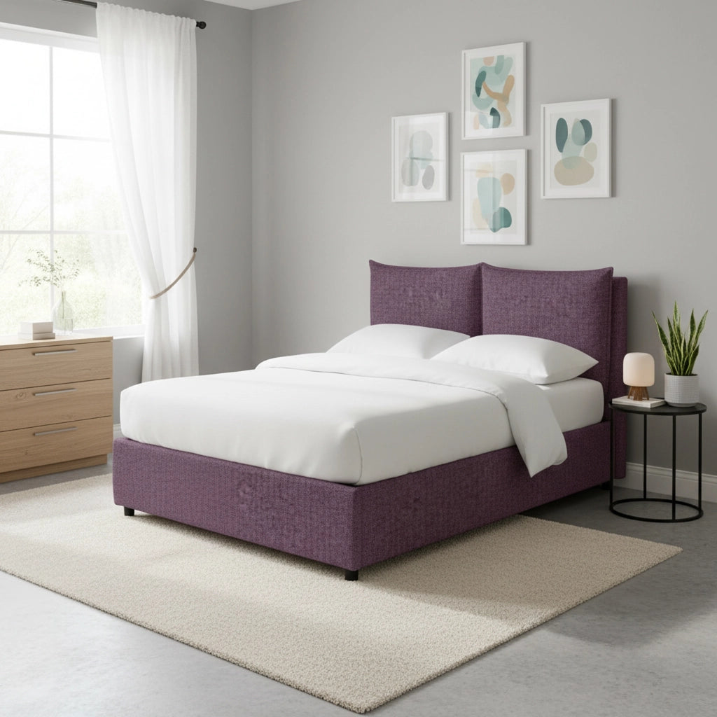 Todmorden, Letto Singolo Sfoderabile Made in Italy, Viola Lilla
