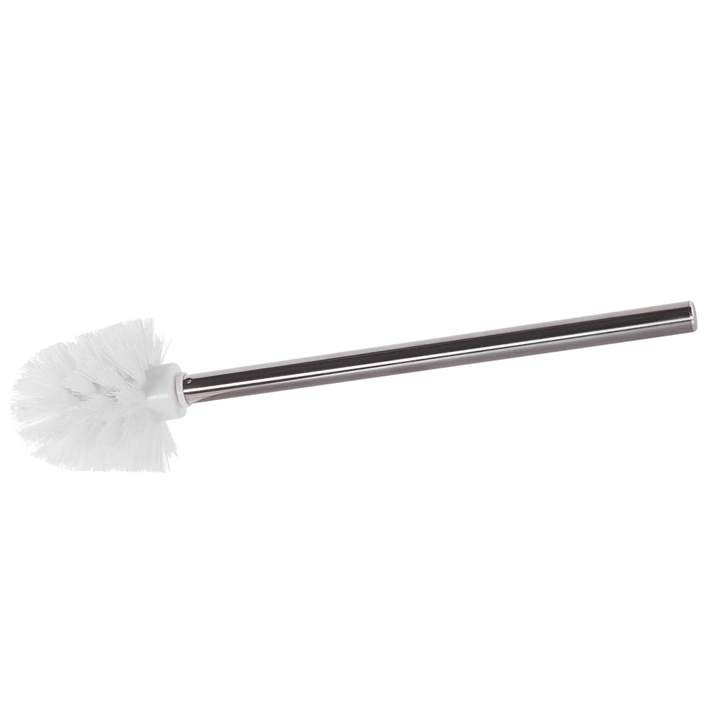 Set di 6 Accessori Bagno in Ceramica bianca dispenser sapone porta sapone bicchiere portaspazzolini contenitore scopino bagno