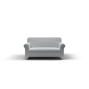 Copridivano Elasticizzato 1 Posto in Poliestere e Cotone Fashionable Grigio Chiaro