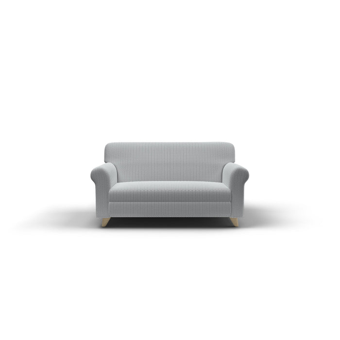 Copridivano Elasticizzato 1 Posto in Poliestere e Cotone Fashionable Grigio Chiaro