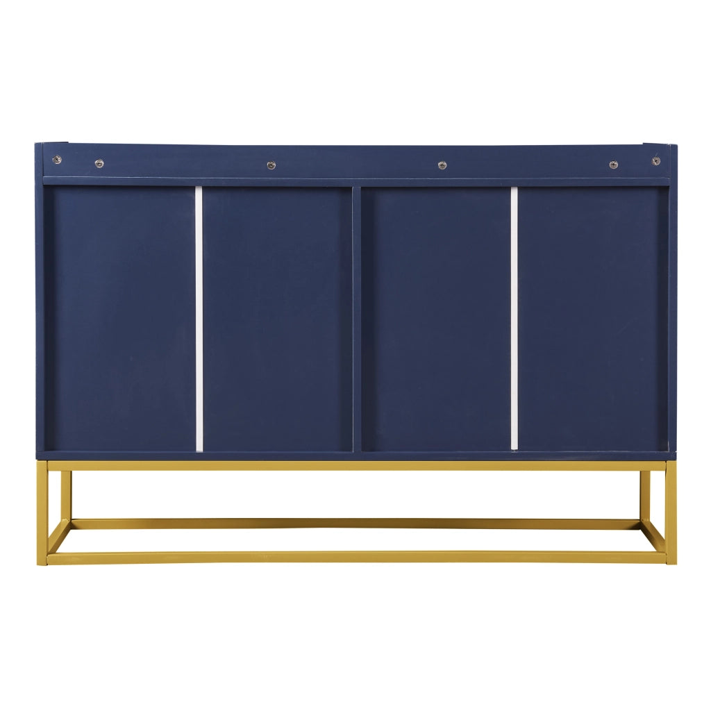 Credenza con 4 ante e 2 ripiani regolabili per cucina e soggiorno 120x30x80 cm bianco