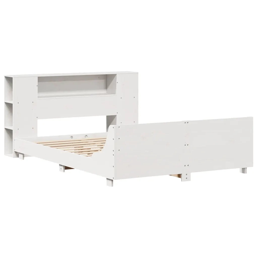 Giroletto senza Materasso Bianco 150x200 cm Legno Massello Pino