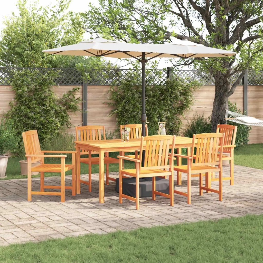 Set da Pranzo per Giardino 7 pcs Marrone 3375680