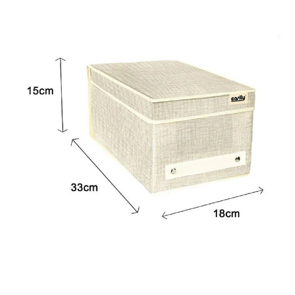 Trade Shop - Scatola Portadocumenti Da Ufficio Box Organizer Portatutto 18 X 33 X 15 Cm 69689 -