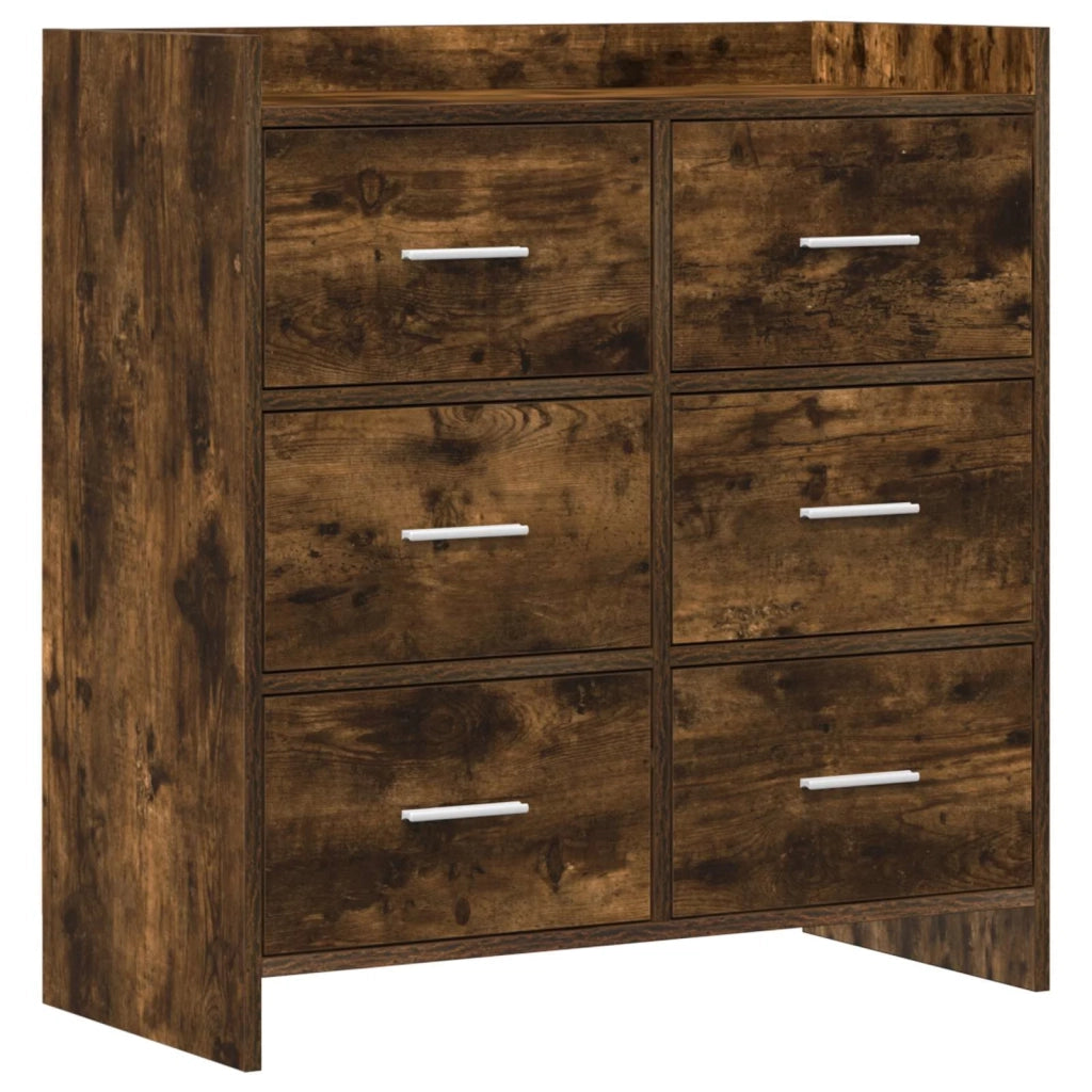 Credenza Rovere Fumo 75 x 33 x 80 cm Legno ingegnerizzato 8011103