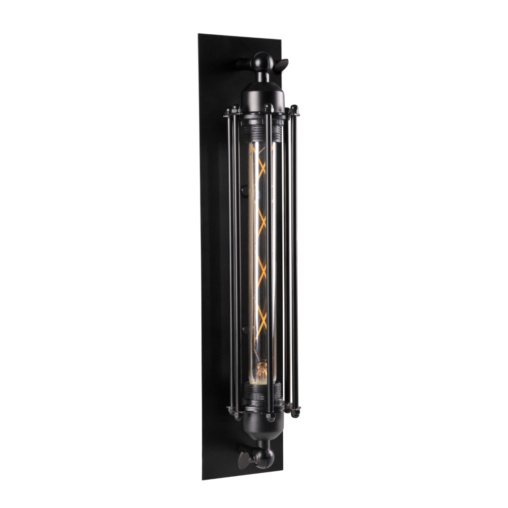 Applique industriale nera verticale E27 20W Retro Polux