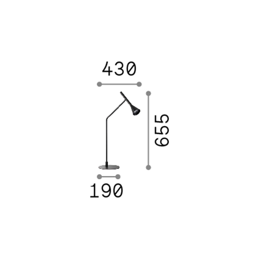 Lampada Da Scrivania Moderna Diesis Metallo Ottone Led 6,5W 3000K