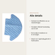 Set di 2 Pannelli di Asciugamano per Mop - Alta Assorbimento - Pulizia Effettiva - Per Aspirapolvere Robot - Facile da Sostituire - Materiale Ecosostenibile - Panno da Polvere