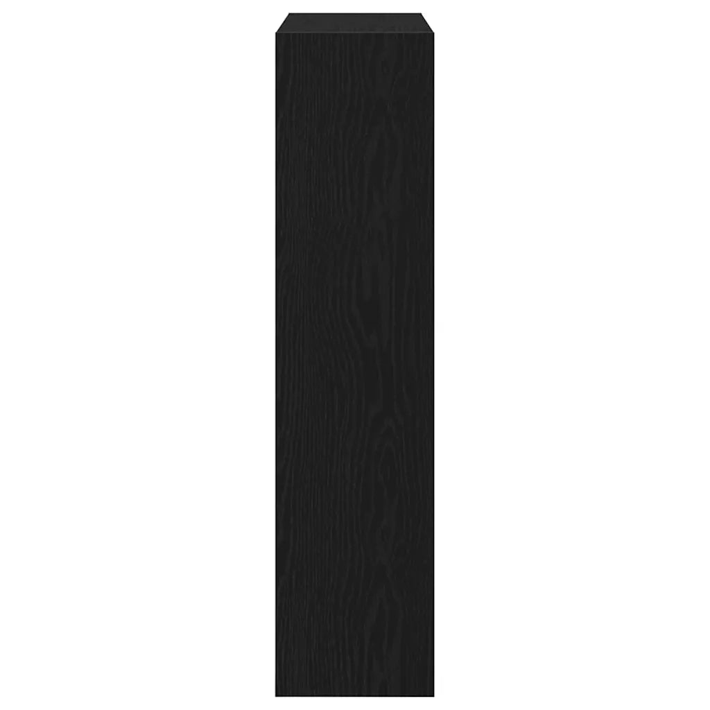 Mobile per scarpe con lo scaffale Rovere Nero 80 x 21 x 87,5 cm 862216