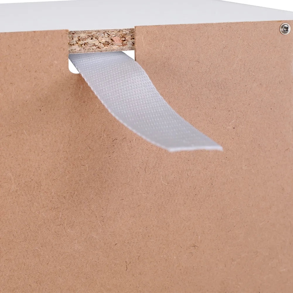 LIBRERIA a 6 scomparti 30x24x158,4 cm Bianca in MDF e pannello truciolare