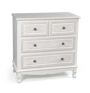 ELEGANT MOBILE CON 4 CASSETTI 80 X 40 X 80 CM COLORE BIANCO