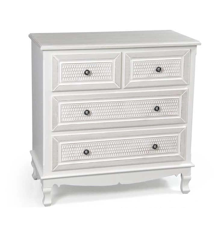 ELEGANT MOBILE CON 4 CASSETTI 80 X 40 X 80 CM COLORE BIANCO
