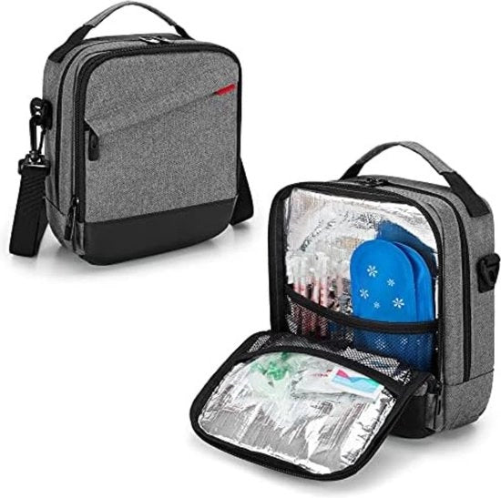 Tas di Insulina - Tas per Diabete - Tas per Insulina - Tas per Diabete - Colorazione Frosted Grigio