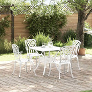 Set di Tavolo da Giardino 5 pcs Bianco Alluminio pressofuso 3334762